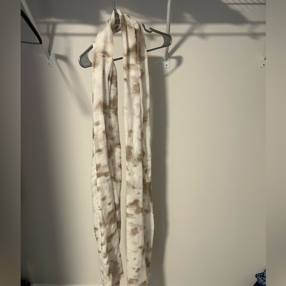 Cream and Brown Tie-Dye Scarf - Picture 1 of 2